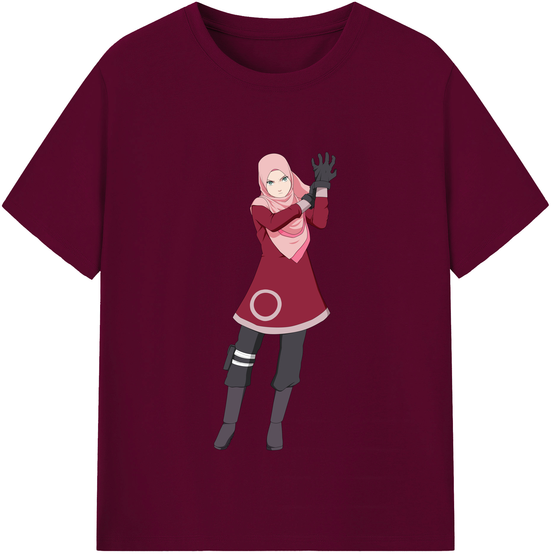 （画像用） NARUTO -ナルト- 春野サクラ Haruno Sakura レディースカジュアルプリントTシャツ（綿100％）